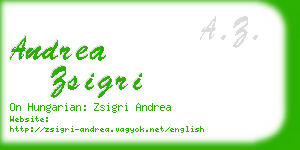 andrea zsigri business card